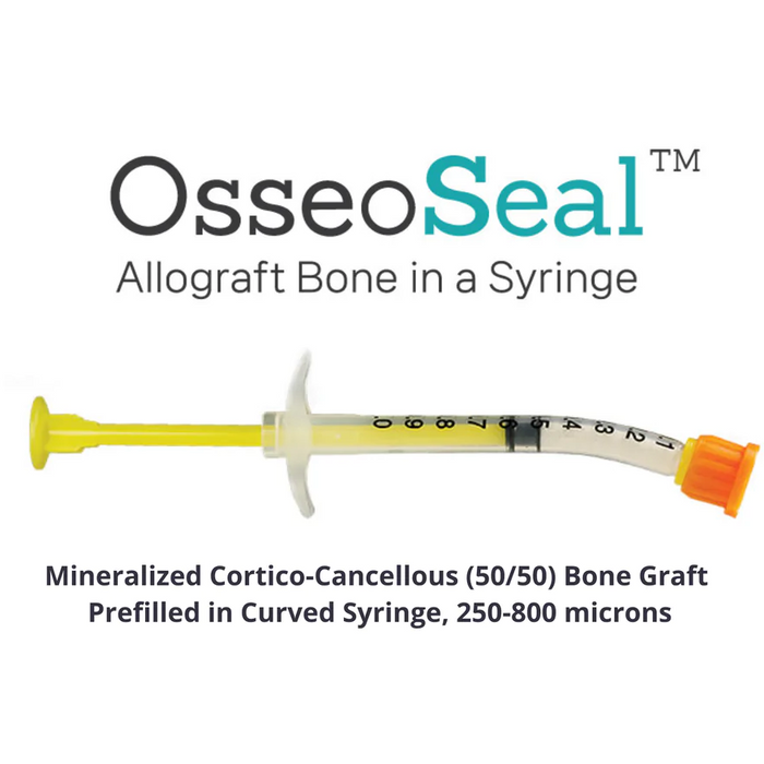 OsseoSeal™ Syringe - Mineralized Cortical Cancellous Bone .25-.8mm [0.3cc]